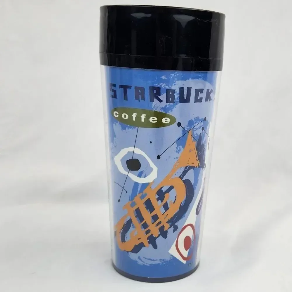 ☕️Vintage Starbucks Jazz Music Acrylic 16oz Travel Tumbler